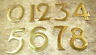 Imperial Mailbox Numbers Brass 3" Replacement Address No Screws 0-9 Selfstick