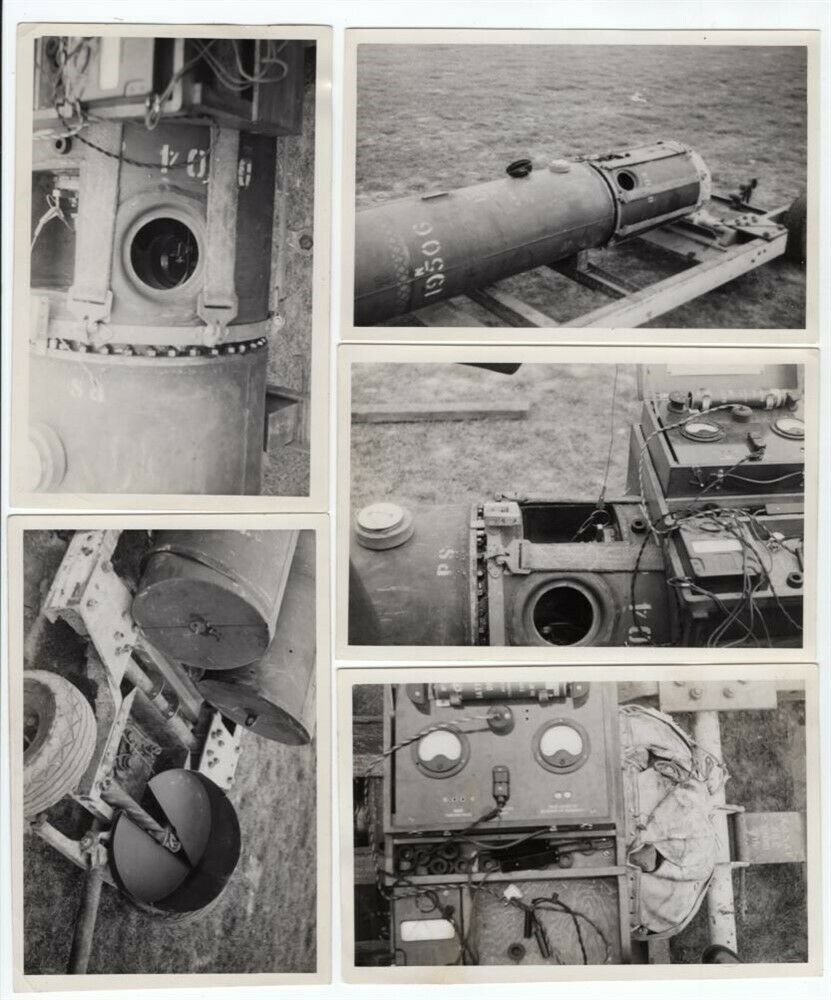 WW2 British Airborne Magnetic Mines Lot of 5 Secret Original Photo #1