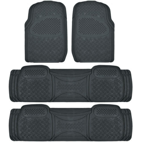 Full Set Floor Mats For Honda Odyssey 4 Piece 3 Row Black Semi Custom Fit