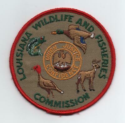 Louisiana Wildlife And Fisheries Commission Round Design Uniform Patch, Mint