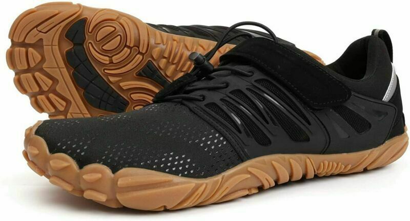 JOOMRA Women's Minimalist Trail Running Barefoot Shoes | 8.5, 1_ Black/Gum
