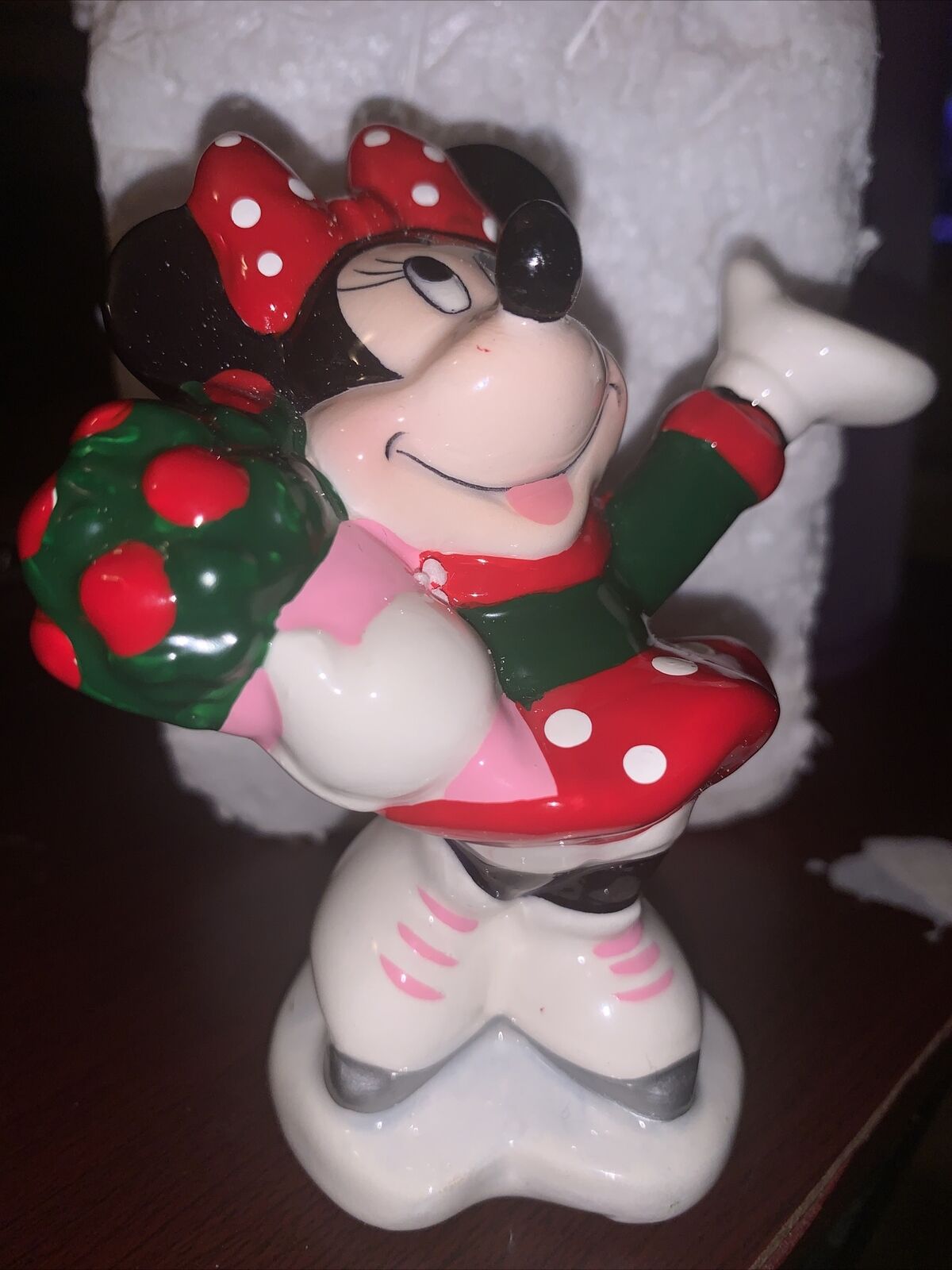 Enesco Disney Minnie Mouse Skating Ceramic Figurine