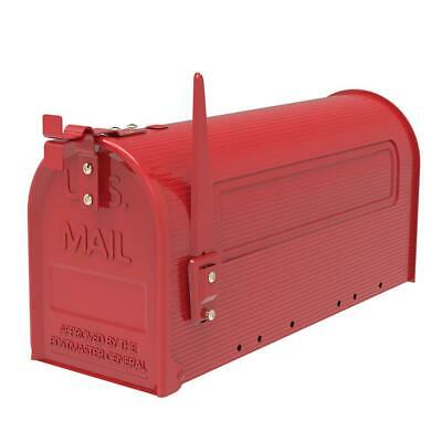 Extra-large Capacity Iron Post Mount Mailbox Outdoor Letter Storage Rural Style