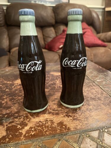 Vintage Ceramic Coca-Cola Salt & Pepper Shakers - Good Condition B70