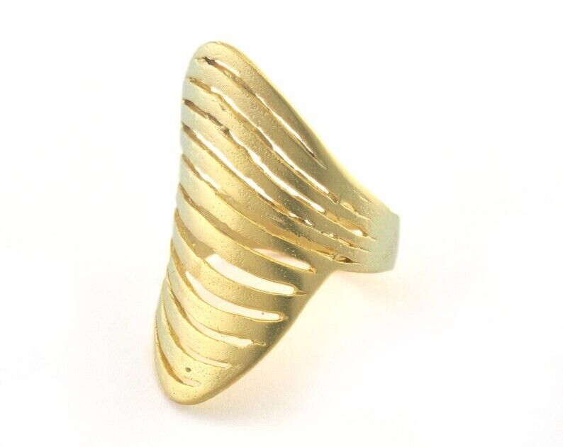 Adjustable Ring Matte Gold Plated Brass 29mm (16.5mm 6US inner size) 3305