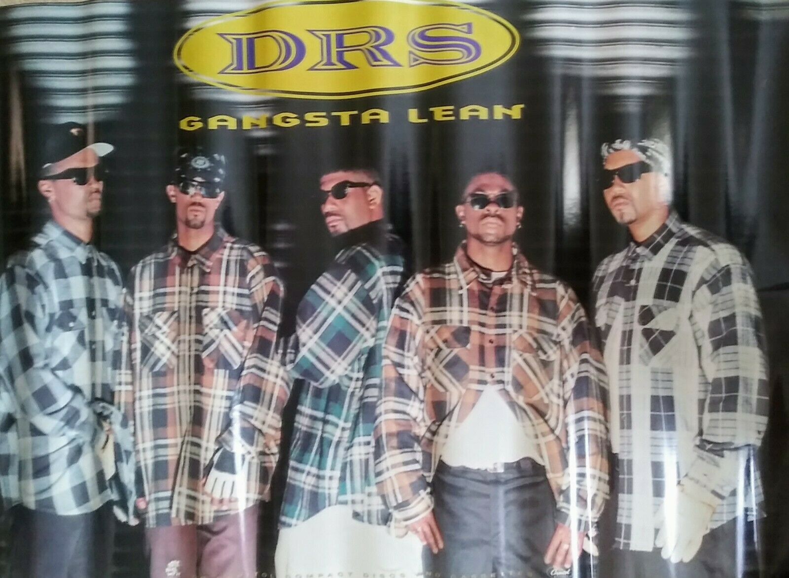 Drs-"gangsta Lean" (rap / Hip Hop / R&b) 1993 Promo Poster
