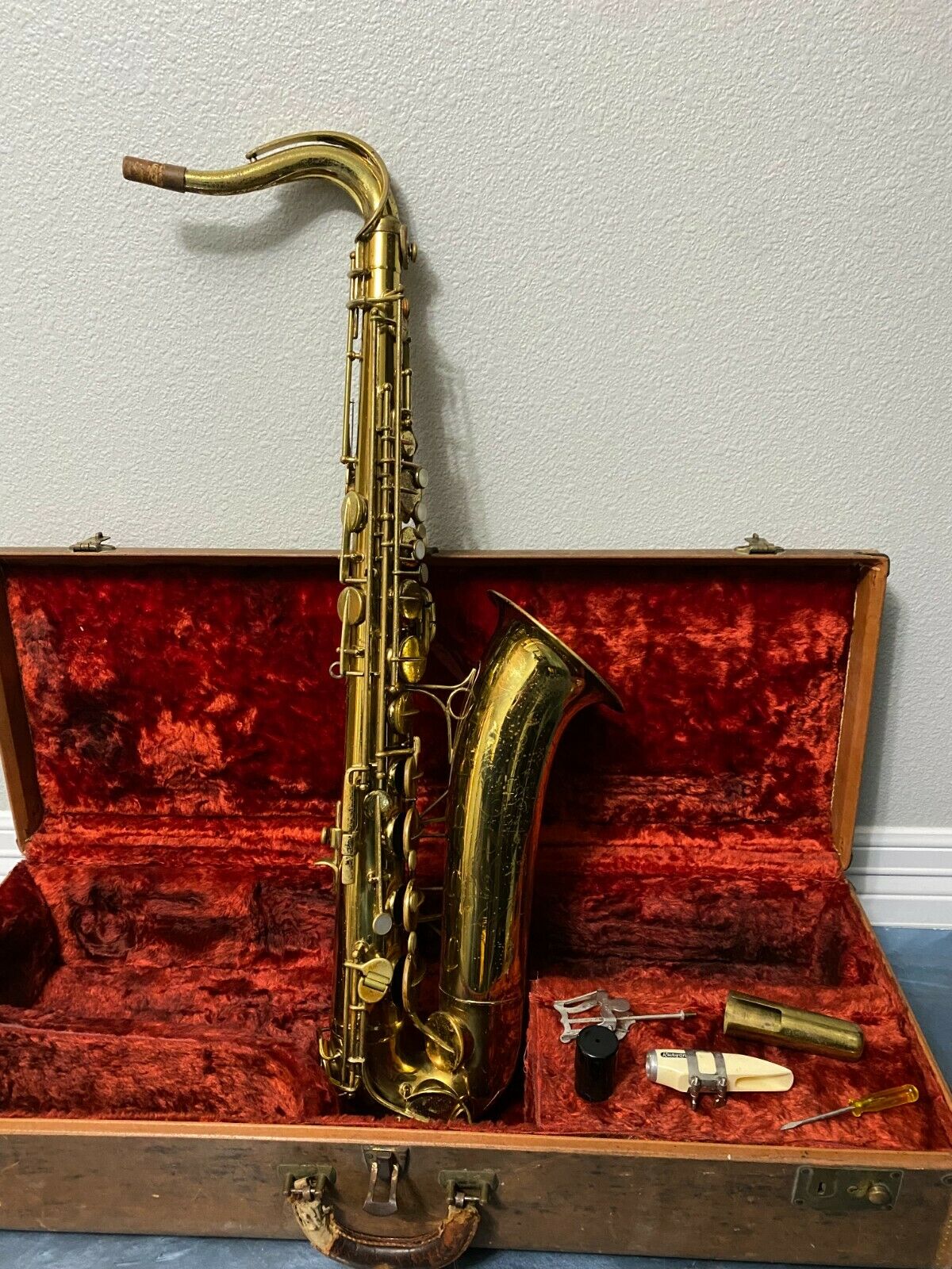 1948 The Martin Tenor Saxophone Elkhart Usa S.n. 167829 W/ Original Case