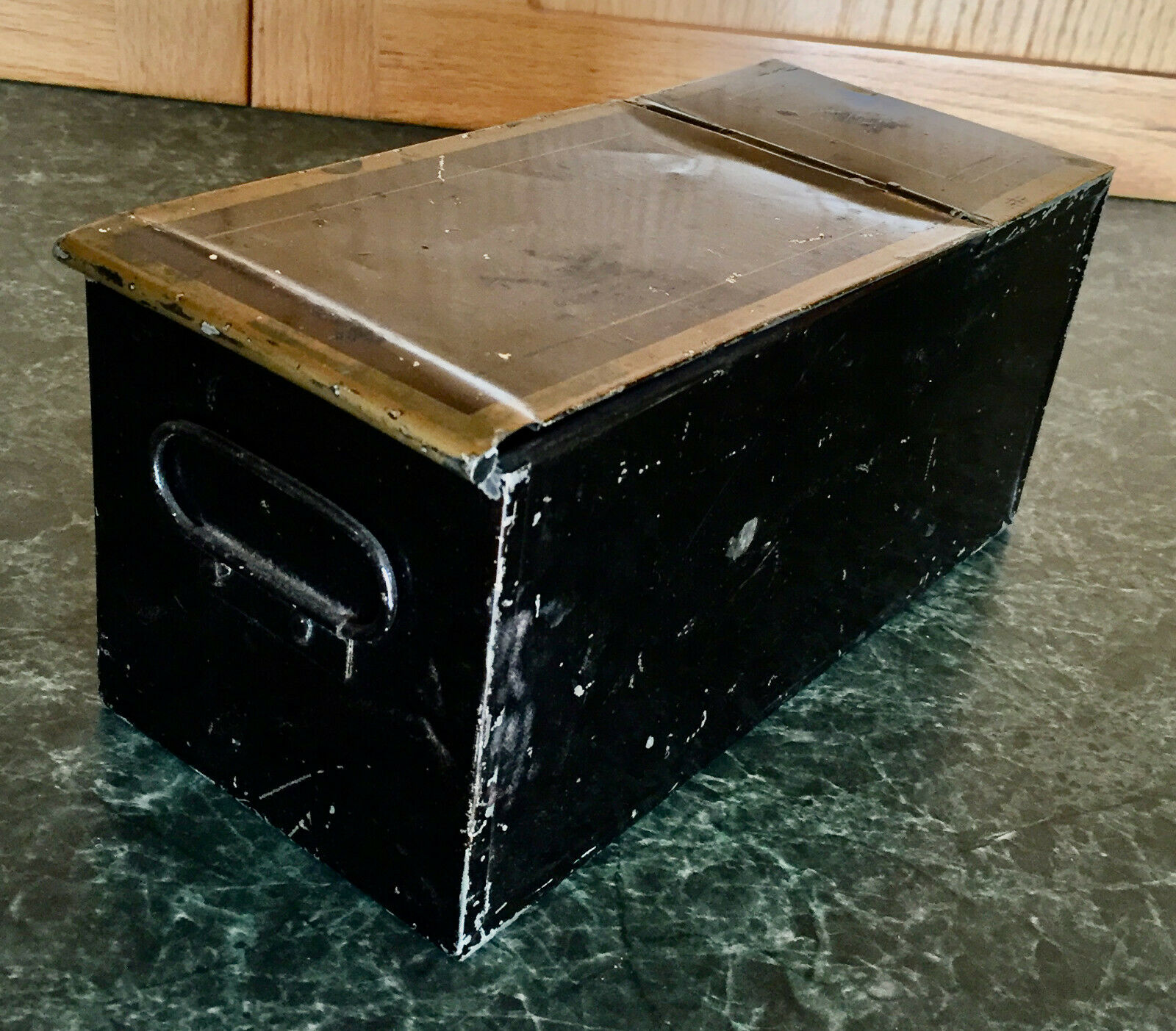 Antique cash box or safe deposit