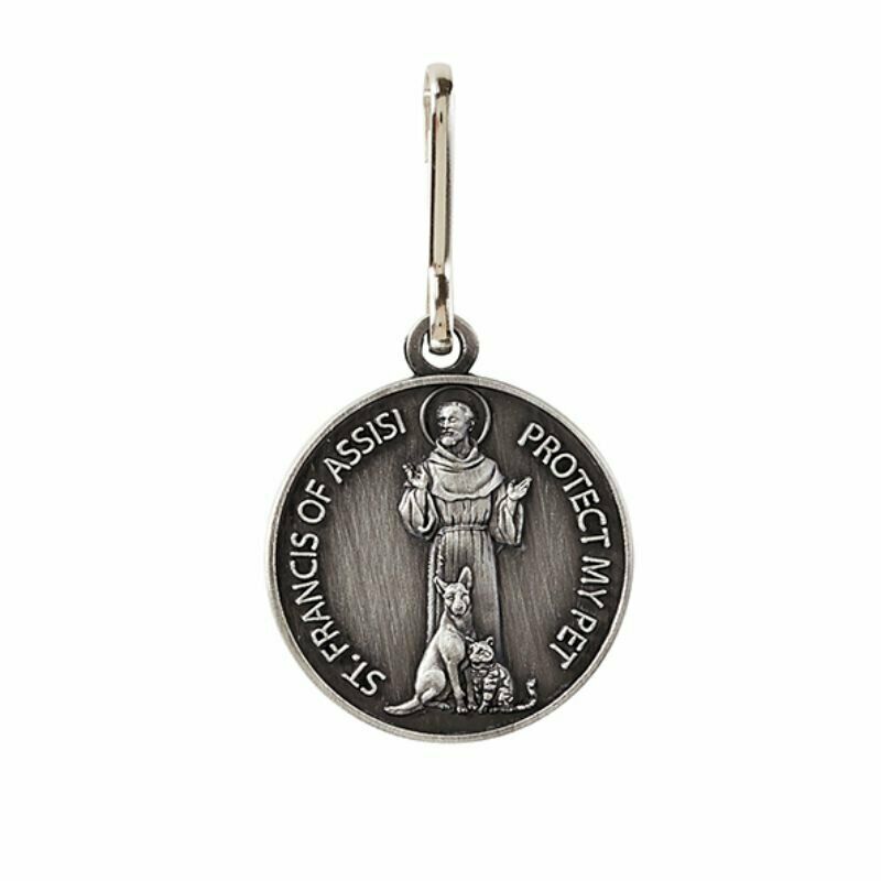 Saint St FRANCIS Saint ANTHONY PET Protection Medal Dog Tag Cat Puppy Kitty