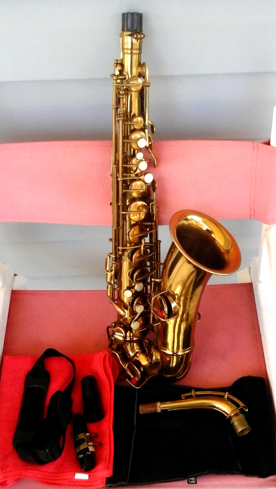 Vintage 1925 PAN AMERICAN Brass Alto Sax w/ProTec Gig Bag - Very Good Condition