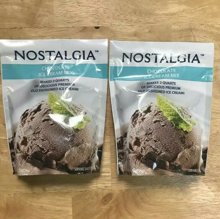 Nostalgia Chocolate Ice Cream Mix Makes 2 Quarts Of Ice Cream 8 Oz Each Lot Of 2