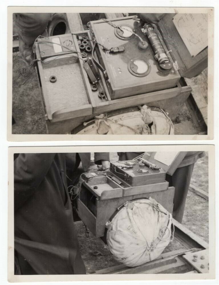 Ww2 British Airborne Magnetic Mines Lot Of 2 Secret Original Photo #2