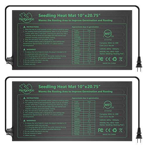 2 Pack Durable Waterproof Seedling Heat Mat Warm Hydroponic Heating 10
