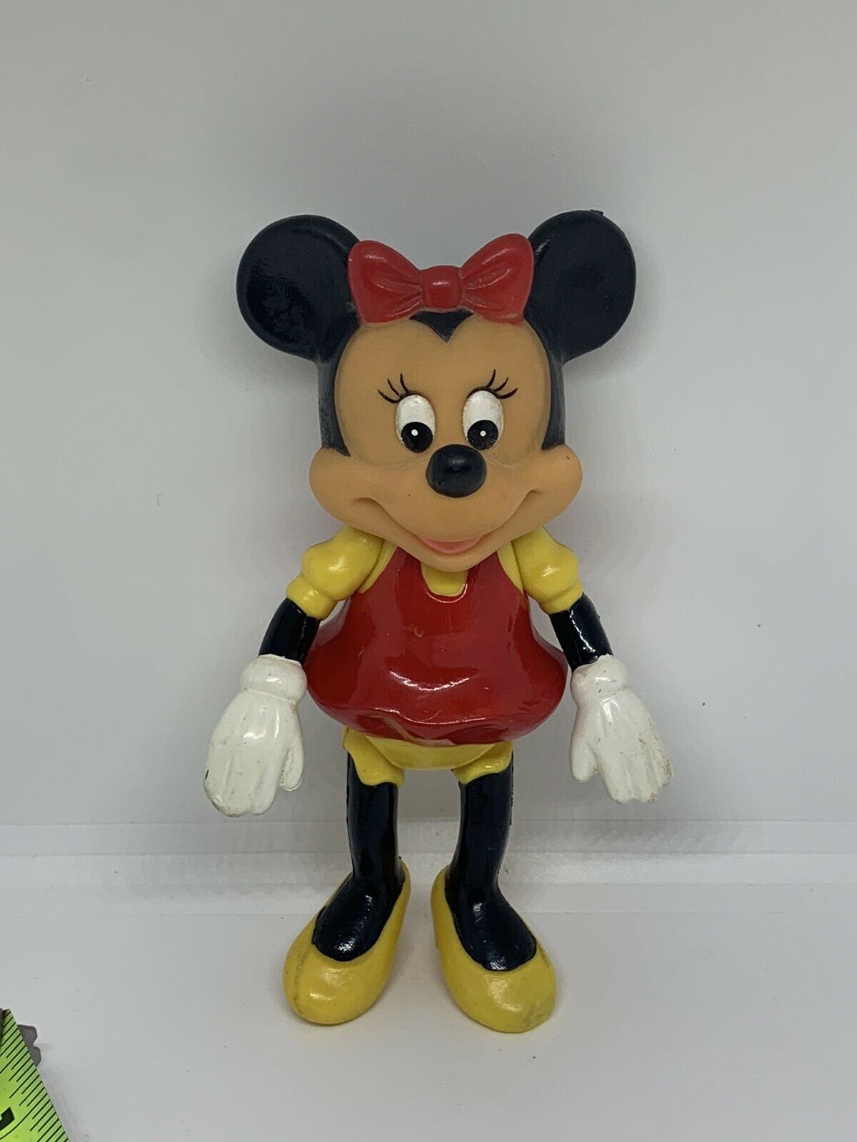 Vintage Walt Disney Minnie Mouse Vinyl Figure Hong Kong 5.25”