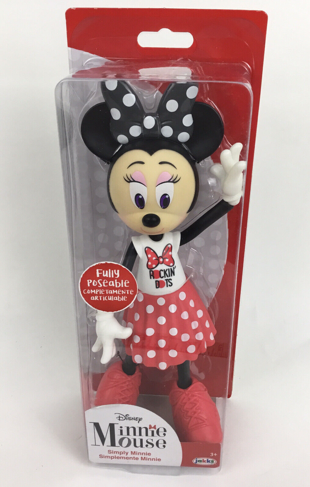 Disney Minnie Mouse Doll Simple Minnie Posable Minnie Mouse Rockin’ Dots New!