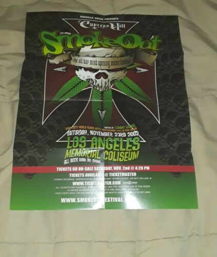 Cypress Hill 5th Annual Smoke Out Poster * California, Hip Hop, G Funk, Vintage