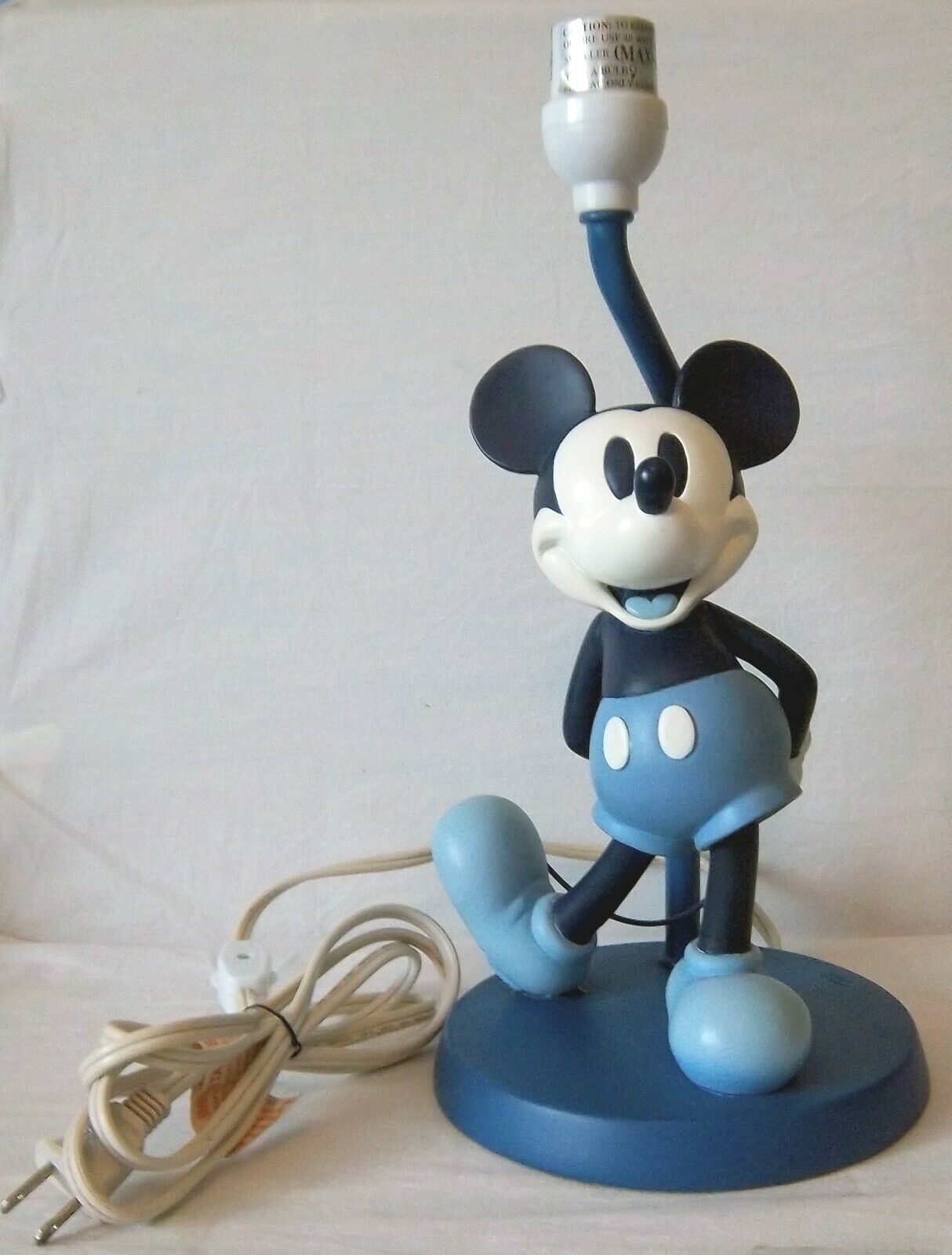 Vintage Disney Mickey Mouse - True Blue - Resin Figurine Lamp - No Shade