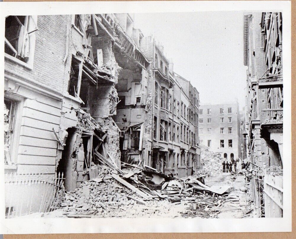 1940 London England Victorian Houses Bombed in Blitz Original Press Photo