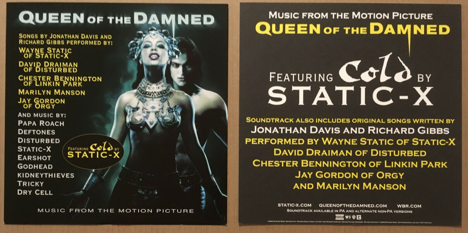AALIYAH Queen of the Damned Set of 2 DOUBLE SIDED PROMO POSTER FLAT for 2002 CD