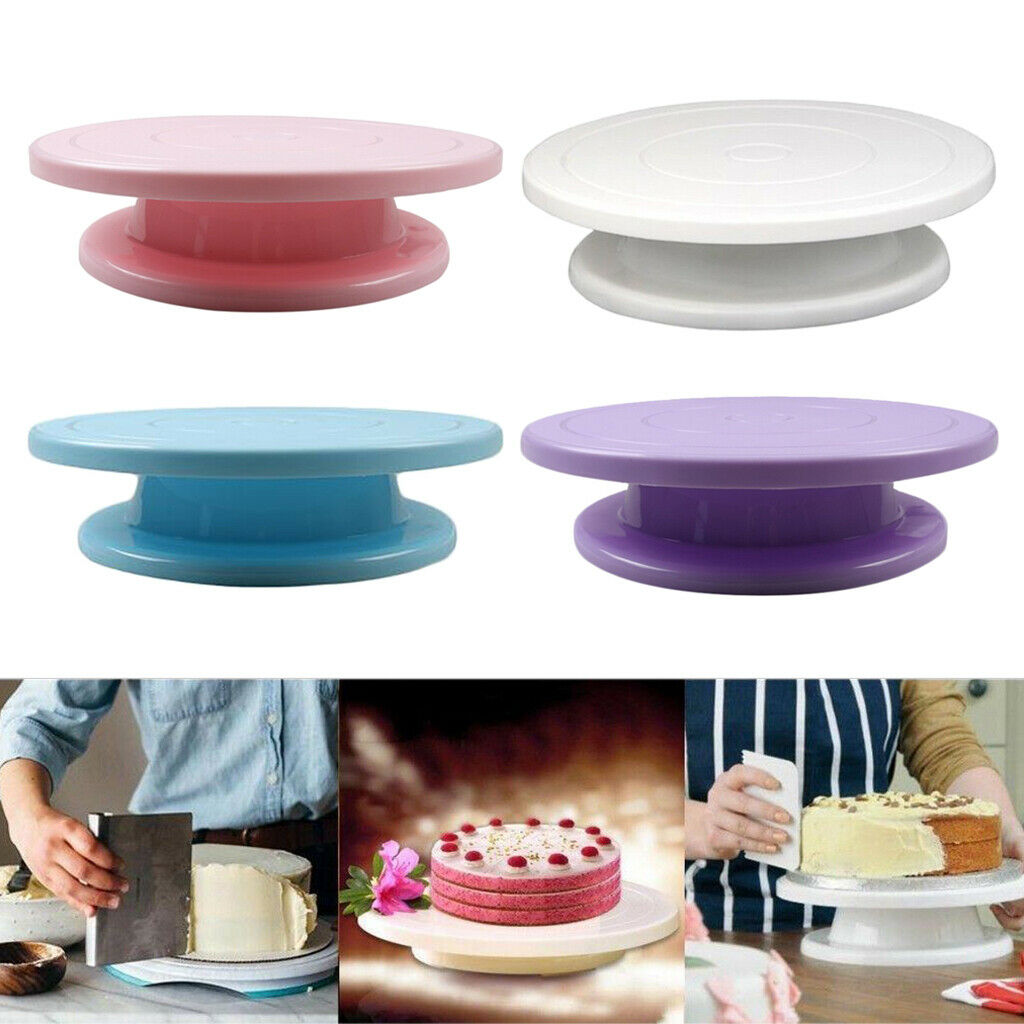 11inches Cake Plate Turntable Rotating Cake Stand Table Diy Pan Baking Tool