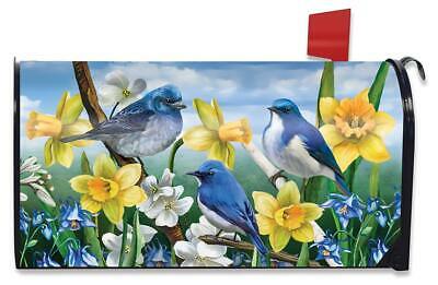 Bluebirds And Daffodils Spring Mailbox Cover Briarwood Lane