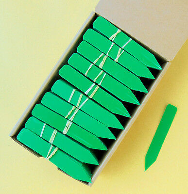 Green Plastic Plant Stakes / Labels / Nursery Tags - Made In Usa - 4" X 5/8"
