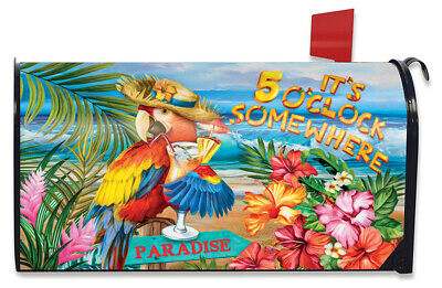 5 O'Clock Paradise Summer Magnetic Mailbox Cover Drinks Standard Briarwood Lane