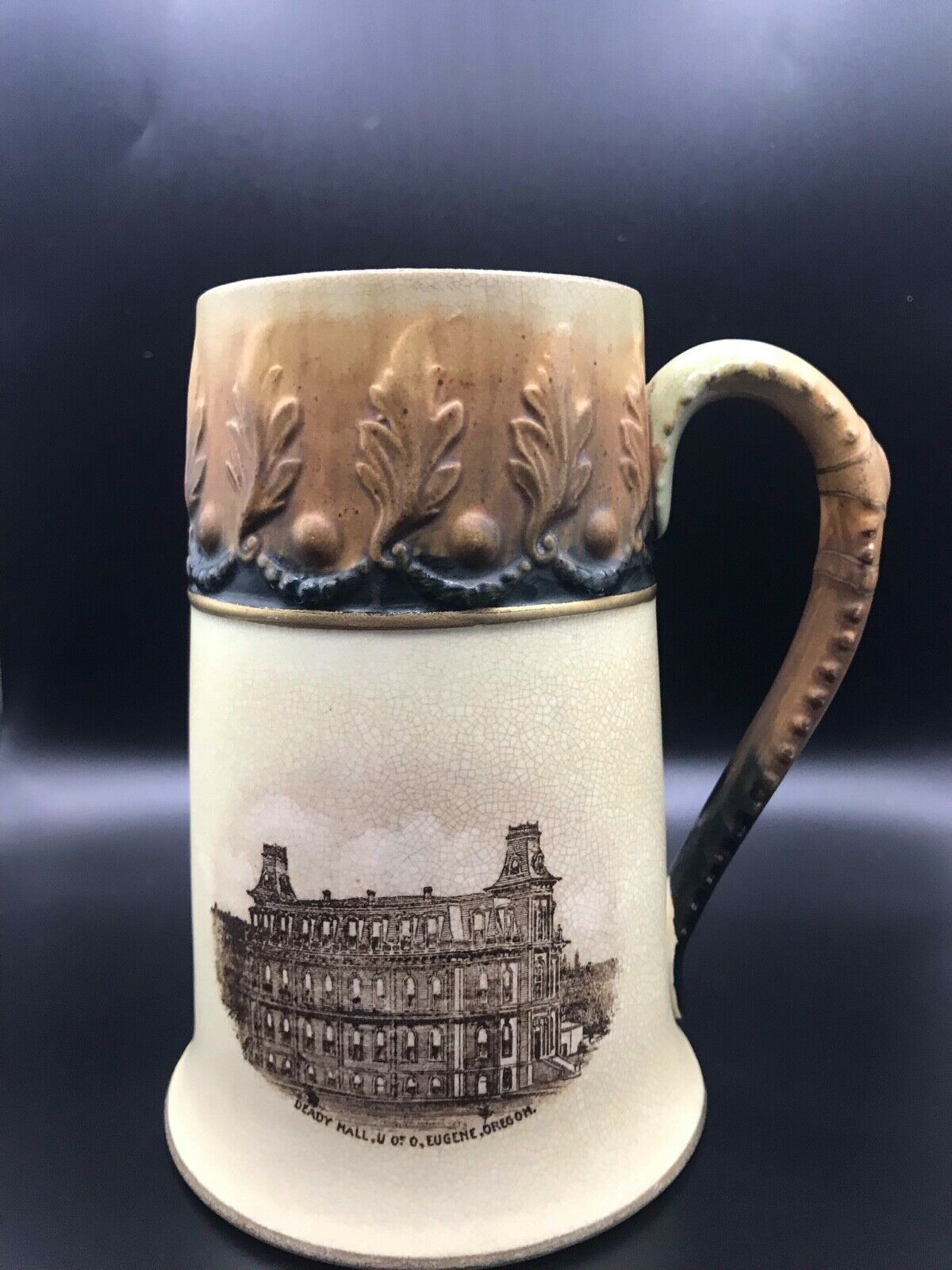 University Of Oregon Eugene  Hampshire Pottery Keene Nj - Tankard/ Stein 1920’s