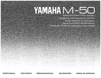 Yamaha M-50 Amplifier Owners Manual