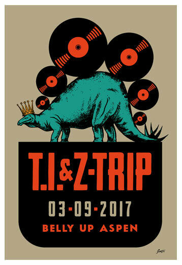Scrojo T.I. and Z-Trip Belly Up Aspen Colorado 2017 Poster TI.Z-trip2_1703