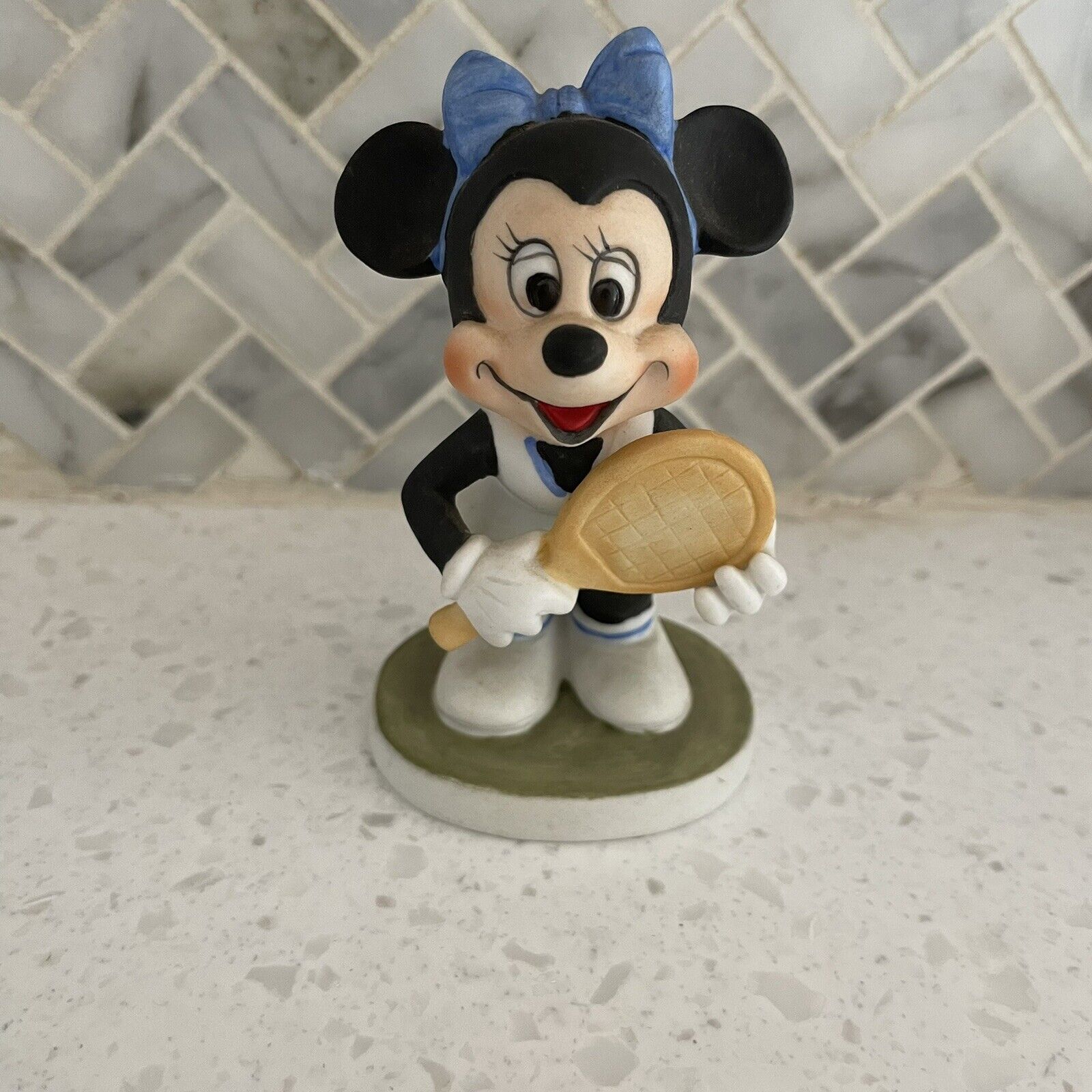 Vintage Minnie Mouse Tennis Player Figurine Walt Disney Productions Sports