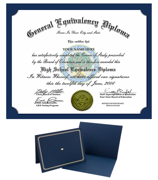 Diploma GED HIGH SCHOOL Personalized Novelty Diplomas With FREE Diploma Holder