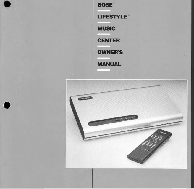 Bose Lifestyle 10 Owner’s Guide Manual (photocopy)