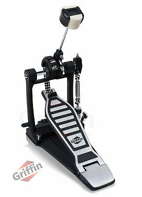 Griffin Bass Drum Pedal - Single Kick Foot Percussion Hardware Double Chain