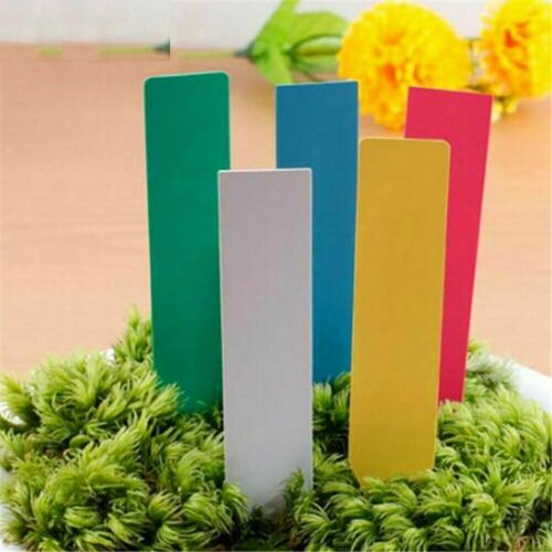 USA 100Pcs Plastic Plant Stakes Markers Plant Labels Nursery Tags 4