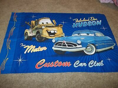 1B Vintage Disney CARS Lightning McQueen Tow Mater Doc Hudson Pillow Case