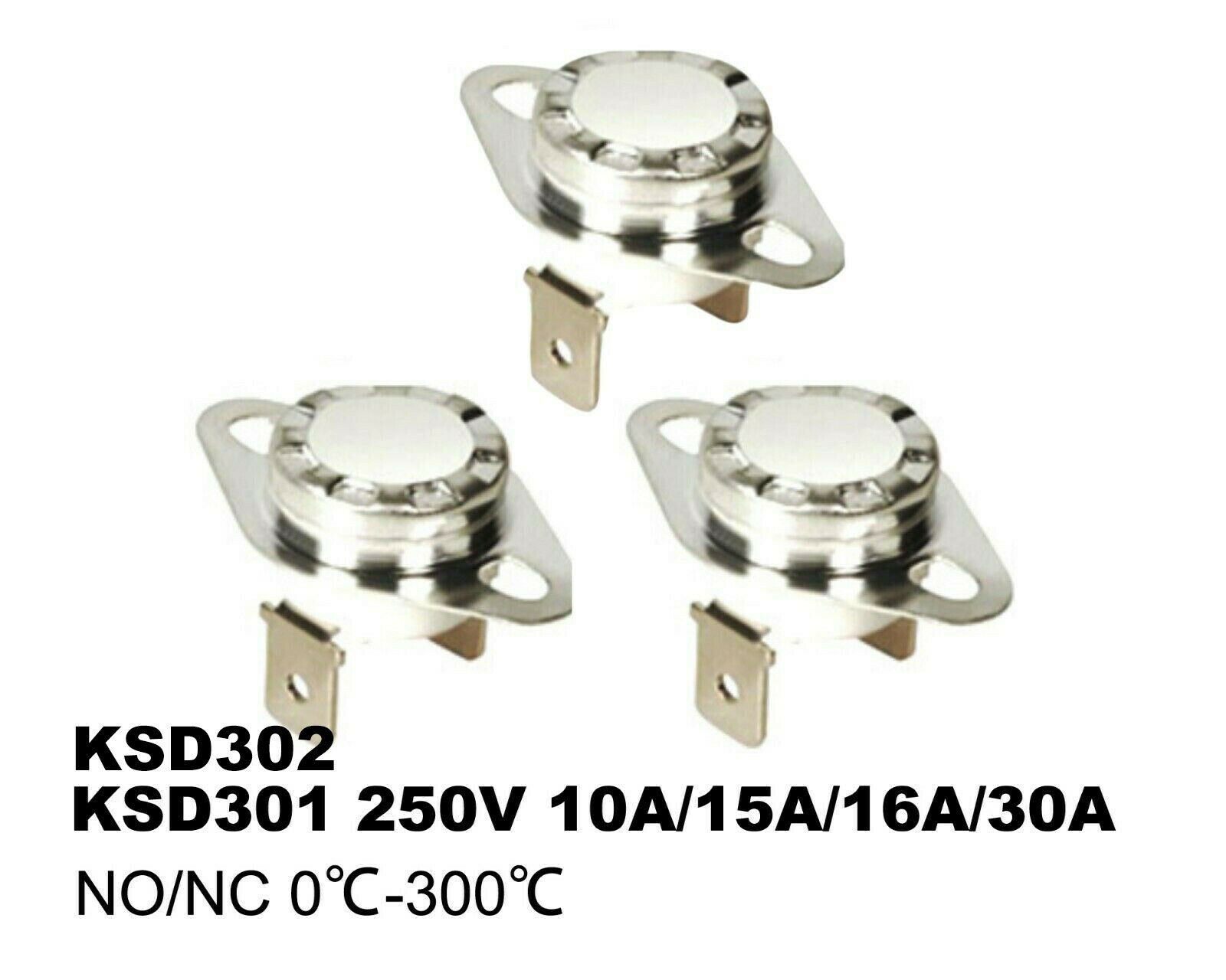 KSD301/302 Temperature control Switch 250V10A15A16A30A Thermostat 0~300℃ sensor