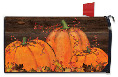 Rustic Pumpkin Patch Fall Magnetic Mailbox Cover Autumn Primitive Standard