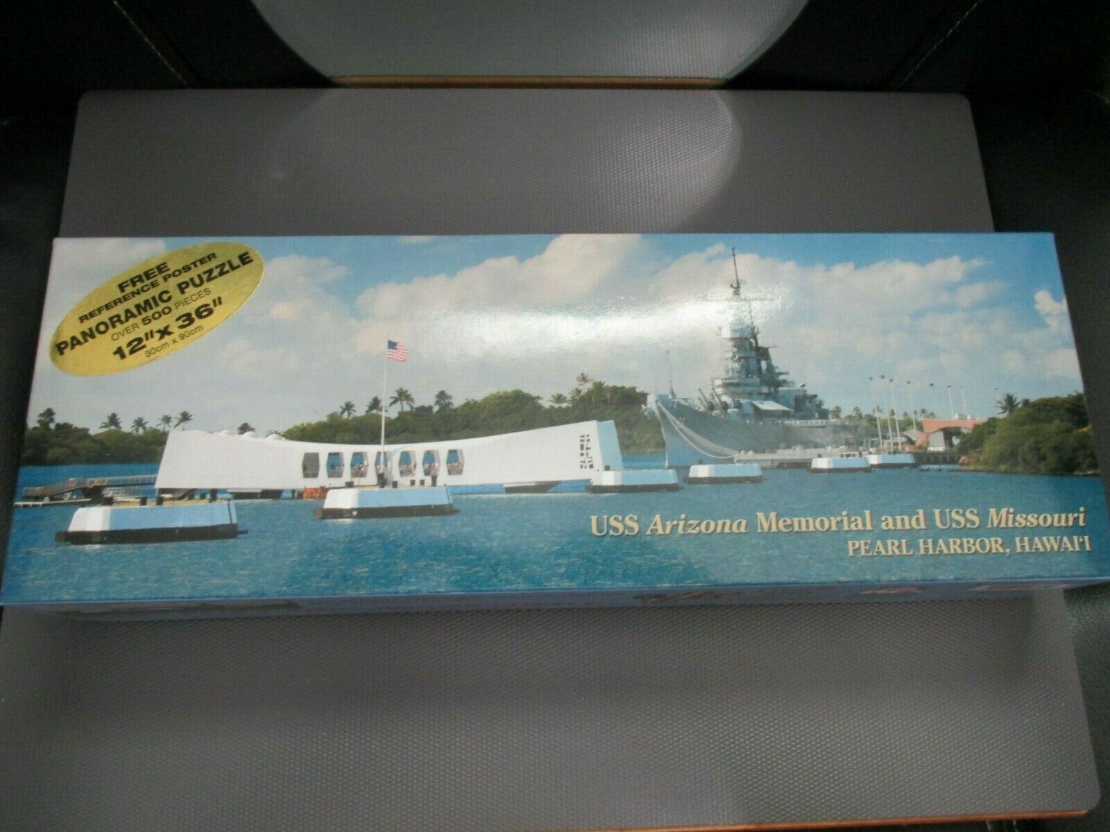 Uss Arizona Memorial And Uss Missouri Pearl Harbor, Hawaii 12"x36" Puzzle