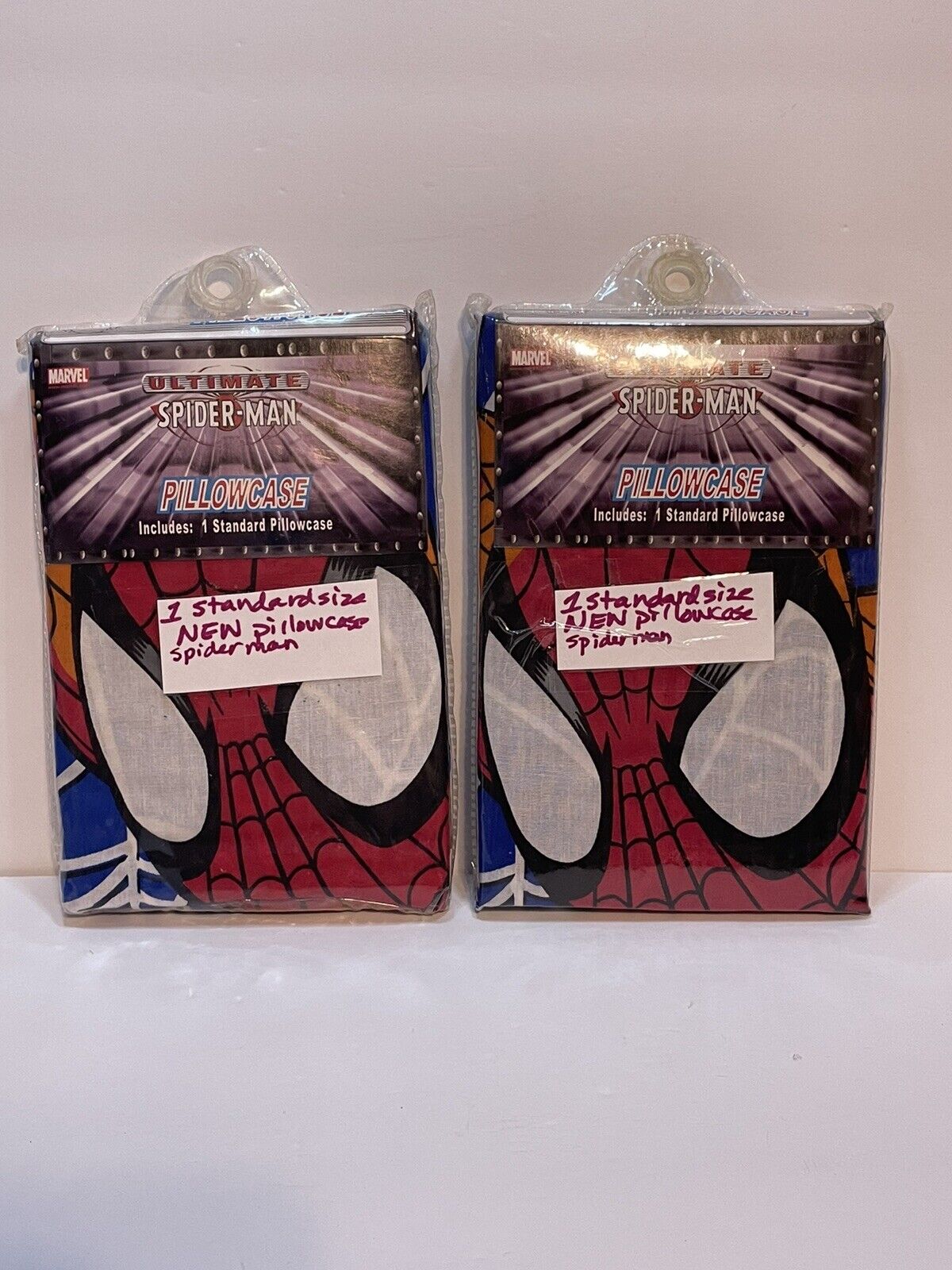 2 NEW Ultimate Spiderman Standard Pillowcases 2005 Jay Franco